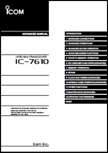 Icom IC-7610 Advanced Instruction Manual - Click Image to Close